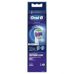 Oral-B 3D White - Testine di Ricambio Spazzolino, CleanMaximiser, 3 Pezzi