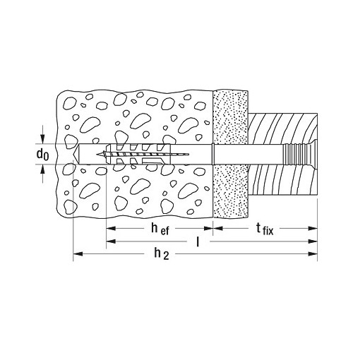 Fischer 050358 ancoraggio a vite e tassello 8...