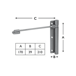 Aldeghi Chiudiporta Spingiporta Destro Bronzato Mod. Ercole 1