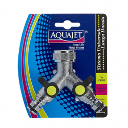 Aquajet 465B Rubinetto “Y” A 2 Vie Indipendenti E Regolabili Con Innesti Rapidi 3/4”