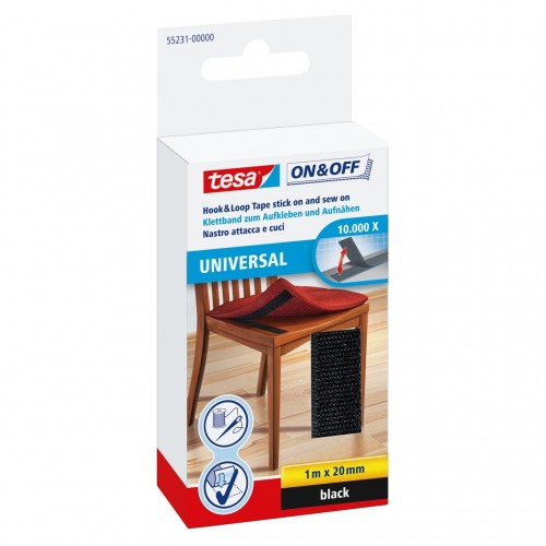TESA 55231-00000 Velcro Nero 1 pezzo(i)