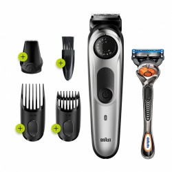 Braun All-in-one BT5260 regolabarba Bagnato e secco Grigio