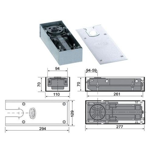Assa Abloy MAB 7705 Chiudiporta MAB Fermo 90°...