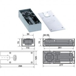 Assa Abloy MAB 7705 Chiudiporta MAB Fermo 90° Solo Corpo Custodia Murare