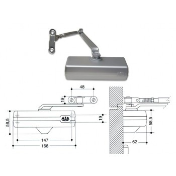 Assa Abloy MAB 402 Argento...