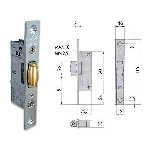 Cisa 44237-15-0 Serratura a Infilare Senza...