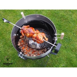 Moesta Set Anello (Ø 57cm) „Smokin' PizzaRing“ e girarrosto a batterie 10093