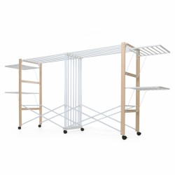 Foppapedretti Allungo - Stendibiancheria Allungabile, Ruote con Freno, Naturale