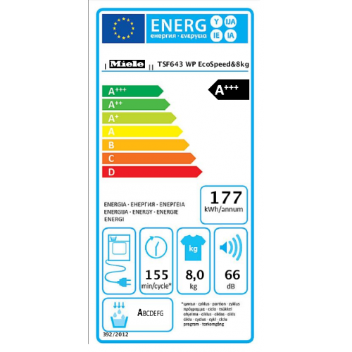 Miele TSF 643 WP EcoSpeed - Asciugatrice a...