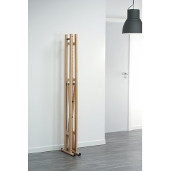 Foppapedretti Snake 90 - Appendiabiti Chiudibile con Supporto per Ometti con Ruote, Naturale