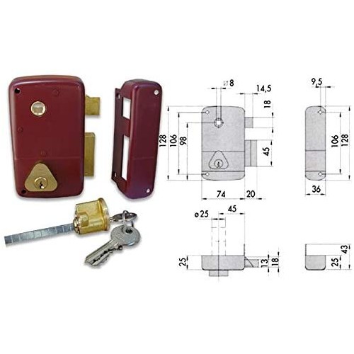 Cisa 50210-45-2 Serratura Applicare Cilindro...