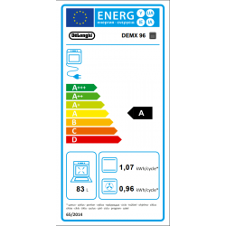 De Longhi DEMX96 - Cucina a Gas, 5 Fornello(i), 90 cm, Forno Elettrico, 83 Litri, Acciaio Inossidabile, Classe A