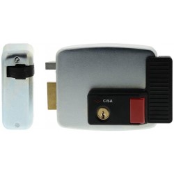 Cisa 11731-70-2 Serratura Elettrica Applicare Cilindro Fisso SX 12 V Zincato Entrata 70 mm