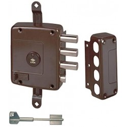 Cisa 57167-60-1 Serratura da Applicare Doppia Mappa per Porte Legno e Ferro 60 mm