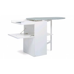 Foppapedretti LoStiro - Asse da Stiro a Scomparsa, Mobile con Piano d'appoggio con Ruote, Bianco