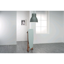 Foppapedretti Assai - Asse da Stiro Pieghevole con Piano Portapanni e Ruote, Naturale