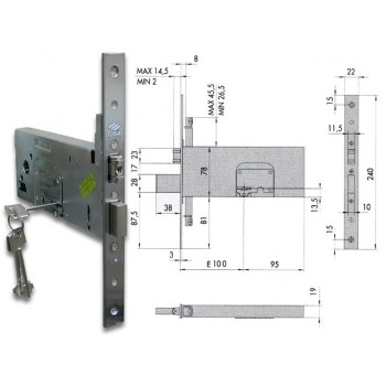 CISA 57365-100 SERRATURA RULLO