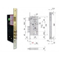 CISA 52521-45 SERRATURA INFILARE CIL. 60