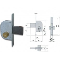 CISA 42120-30-0 SERR CANCELLO CIL FISSO