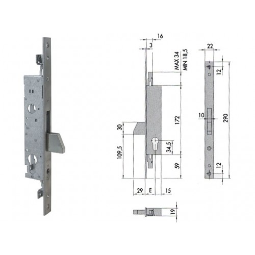 CISA 46220-35 SERRATURA S/C.CATENACCIO