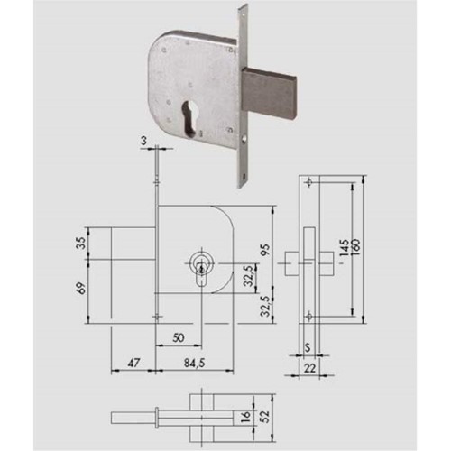 CISA 42012-50-0 SERR CANCELLO CIL SAG