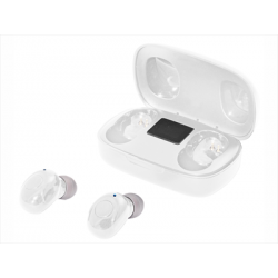 TREVI CUFFIE AURICOL. HMP 12E04 WIRELESS Cuffie Auricolari Bluetooth Wireless AIRBUDS ricaric. Bianca