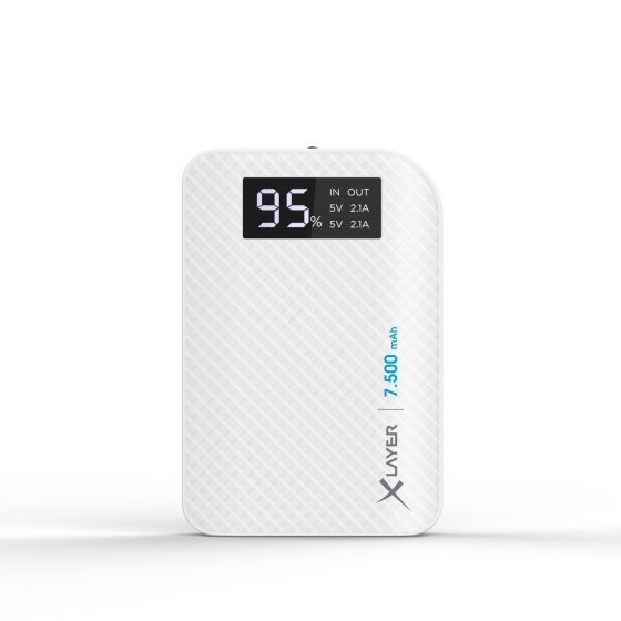 XLayer 214456 batteria portatile Bianco Ioni di Litio 7500 mAh
