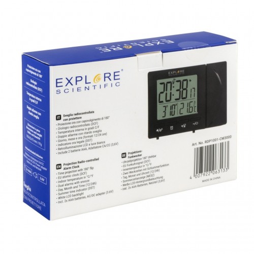 Explore Scientific RDP1001BLK sveglia Sveglia...