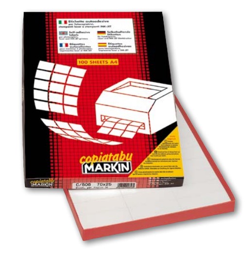 Markin C546 etichetta autoadesiva Bianco Rettangolo Permanente 1600 pezzo(i)