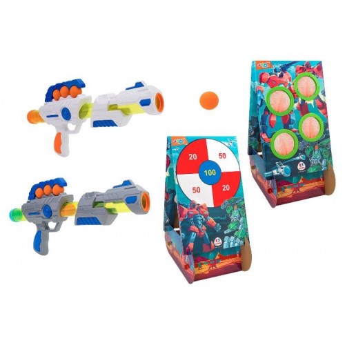 PISTOLE 2PZ C/12 PROIETTILI SOFF C/BERSAGLIO