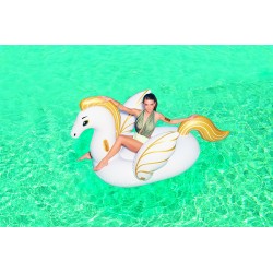 Bestway 41118 galleggiante da piscina e da spiaggia Oro, Bianco Gonfiabile cavalcabile Vinile