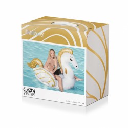 Bestway 41118 galleggiante da piscina e da spiaggia Oro, Bianco Gonfiabile cavalcabile Vinile