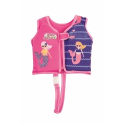 Bestway 32176 galleggiante da piscina e da spiaggia Blu, Rosa Gilet da nuoto Immagine Tessile