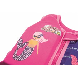 Bestway 32176 galleggiante da piscina e da spiaggia Blu, Rosa Gilet da nuoto Immagine Tessile