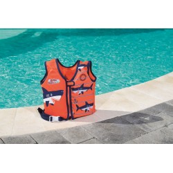 Bestway 32176 galleggiante da piscina e da spiaggia Blu, Rosa Gilet da nuoto Immagine Tessile