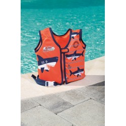 Bestway 32176 galleggiante da piscina e da spiaggia Blu, Rosa Gilet da nuoto Immagine Tessile