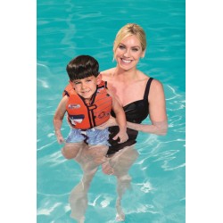 Bestway 32176 galleggiante da piscina e da spiaggia Blu, Rosa Gilet da nuoto Immagine Tessile