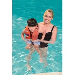 Bestway 32176 galleggiante da piscina e da spiaggia Blu, Rosa Gilet da nuoto Immagine Tessile