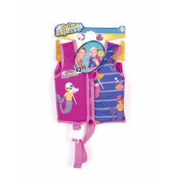 Bestway 32176 galleggiante da piscina e da spiaggia Blu, Rosa Gilet da nuoto Immagine Tessile