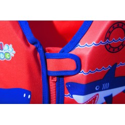 Gilet Salvagente Trainer, Con Cuscinetti In Schiuma All'Interno, Chiusura Lampo E Cinghia Di Sicurezza. Misura M/L, 2 Stampe