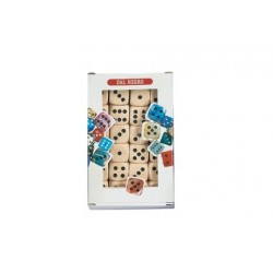 ASTUCCIO 15 DADI PUNTATI AVORIO MM.22