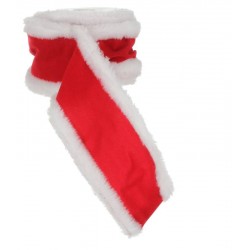NASTRO NATALE ROSSO CON PELO