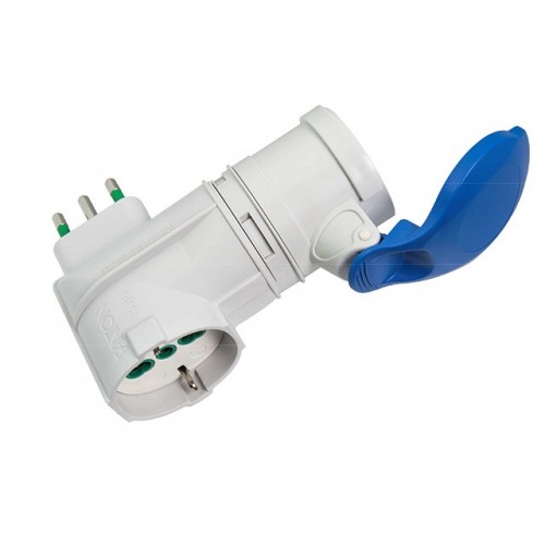 FME.ADATTATORE CEE BLU C/PRESA SUP.73010