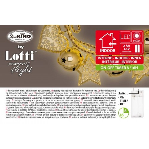 Decorazione Catena Oro Campanelle Diametro 50mm...