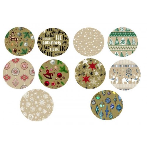 SCATOLA 100 FOGLI CARTA REGALO NATALIZIA MISURA...