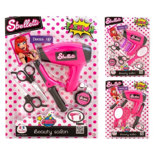 GLOBO Set Gioco Parrucchiera C/Phon B/O 3Ass