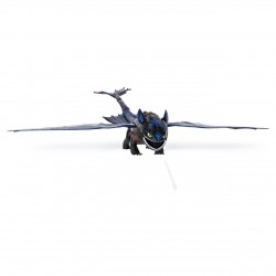DreamWorks Dragons Dragons, Sdentato Sputafuoco, drago di 51 cm con effetti sputafuoco e decorazioni bioluminescenti, per