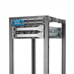 StarTech.com Armadio server rack 42U a giorno, 4 staffe e profondità regolabile - Imballaggio piatto con ruote orientabili,