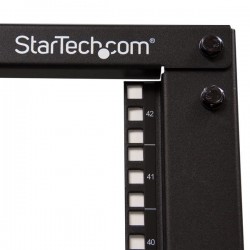 StarTech.com Armadio server rack 42U a giorno, 4 staffe e profondità regolabile - Imballaggio piatto con ruote orientabili,