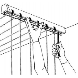 Gimi Lift 160 Stendibiancheria da Parete e Soffitto con Saliscendi 9.5 m